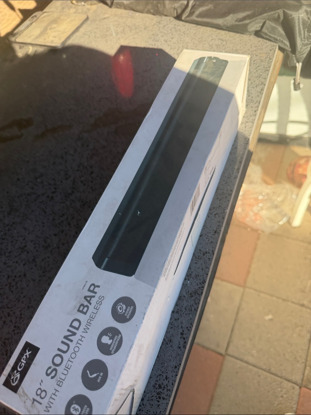 GPX 18" Bluetooth Sound Bar - Black box a bit damaged